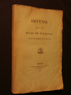 Défense de M. le Prince Jules de Polignac 