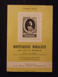 Montesquieu moraliste, des lois au bonheur